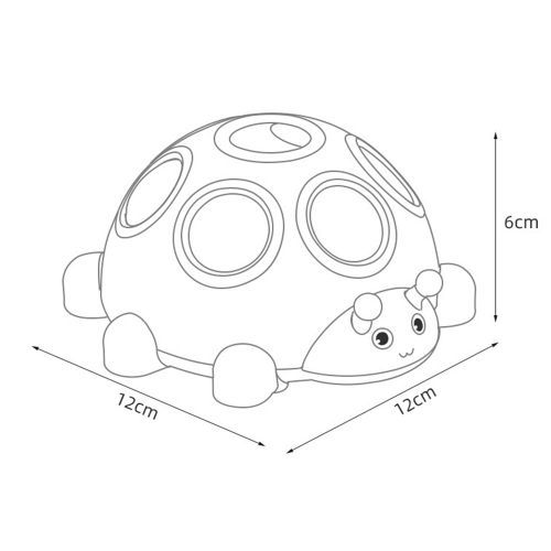 Jouet Sensoriel Pour Bébé, Éducation De L'Enfance, Poignée À Main, Planche À Presser Coccinelle Pour Enfants, Jouet De Couleur Assortie, Puzzle De Trou De Boucle
