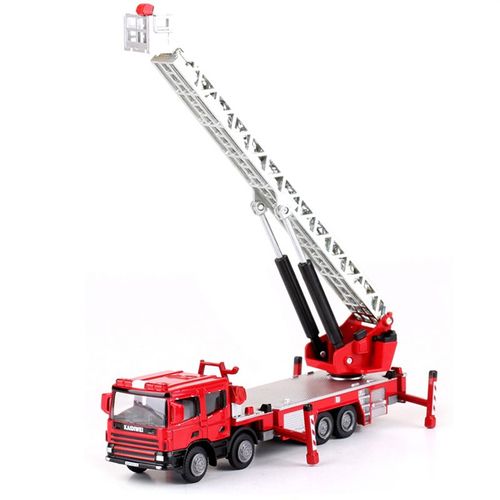 Échelle Technique De Levage De Feu, Camion De Simulation 1:50, En Alliage Moulé, Collection De Jouets Pour Enfants, Ornements, Modèle De Cadeaux De Noël
