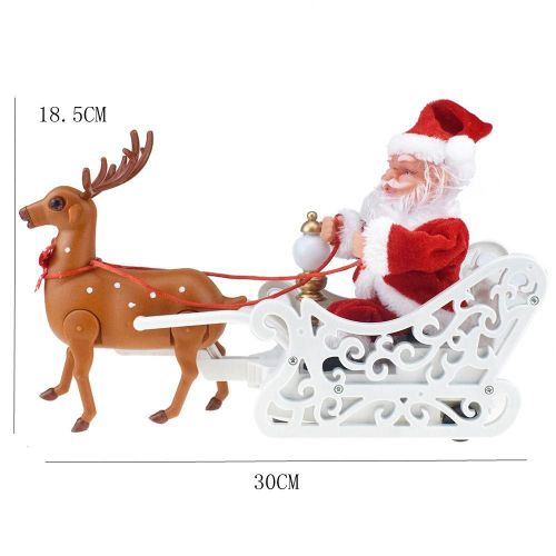 Voiture Électrique, Traîneau Du Père Noël, Jouet Avec Musique, Pour Enfant,Très Bonne Idée Cadeau, Poupée, Décoration Pour La Maison, Renne