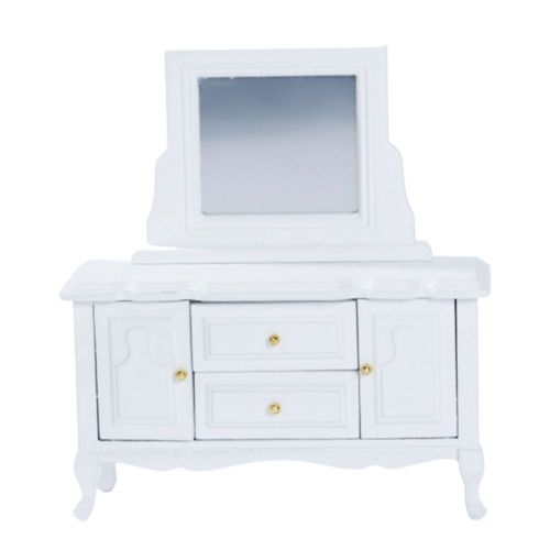 Coiffeuse Miniature En Bois Pour Enfants, Maison De Poupée, Meuble De Chambre À Coucher, Armoire, Garde-Robe, Modèle 1/12