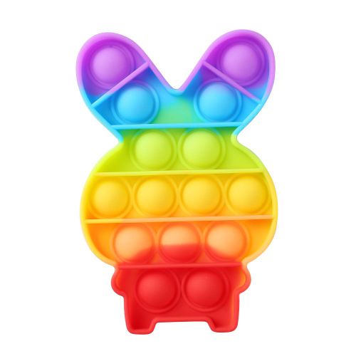 Lapin Mignon En Silicone, Jouets Sensoriels Pour Soulager Le Stress, Serrer, Cadeau Amusant Pour Adultes Et Enfants Autisme
