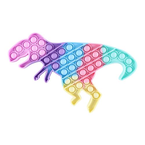 Jouets De Décompression En Forme De Dinosaure Macaron Arc-En-Ciel, Bulle De Poussée Sensorielle, Soulagement Du Stress, Jouets Anti-Stress Pour Enfants Et Adultes