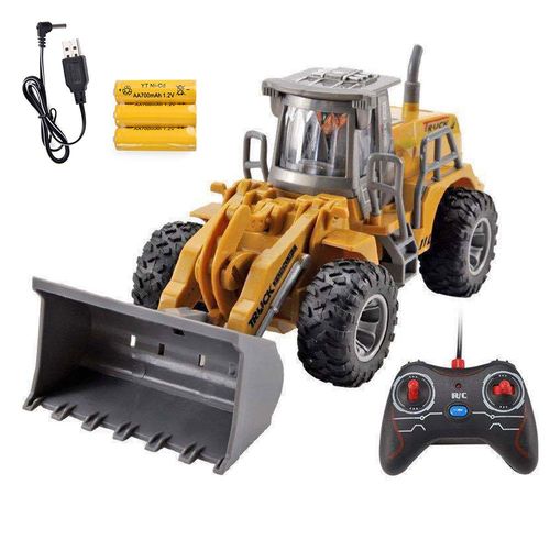 Mini Bulldozer Télécommandé 1:32 Rc, Camion D'Ingénierie En Plastique, Camion À Benne Basculante, Grue, Pelleteuse, Modèle De Véhicule Électrique, Jouets, Cadeau
