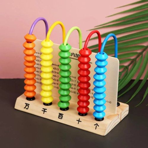 Jouet De Maths Montessori En Bois, Support De Calcul, Perles De Calcul, Boulier, Jouets Éducatifs Pour Bébé, Jouets D'Apprentissage Précoce Pour Enfants