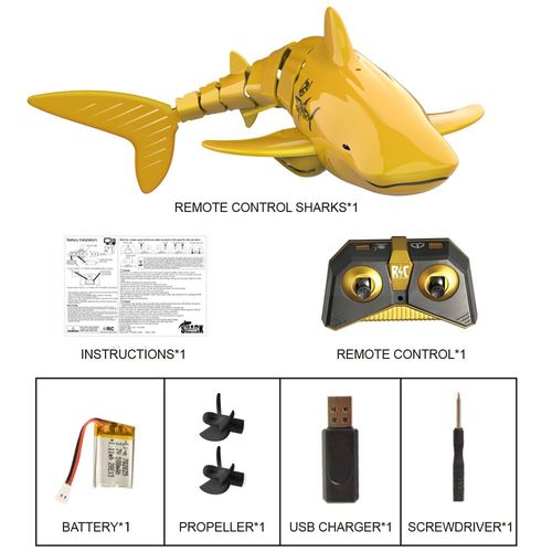 Robot Bateau De Pêche Télécommandé Pour Enfants, Jouets De Requin Rc 2.4g, Modèle Électrique Étanche, Animal Flexible Et Réaliste, Télécommande Électronique