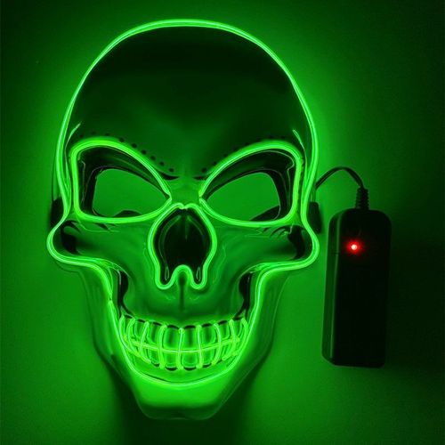 Masque Facial Led Crâne Cosplay D'horreur, Masques Lumineux À Lumière Froide, Masques De Pâques, De Carnaval, De Fête Pour Adultes