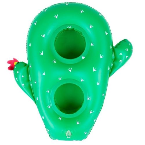 Porte Boisson Gonfable Pour Piscine Ou Plage, Flotteur, Accessoire D'eau, Capacit? 2 Boissons - Cactus 34x33cm