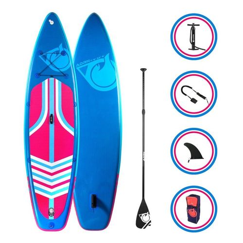 Paddle Gonflable Tourer 11'6 34'' 6'' (350x86x15cm) Avec Pompe, Pagaie, D?Rive, Leash Et Sac De Transport