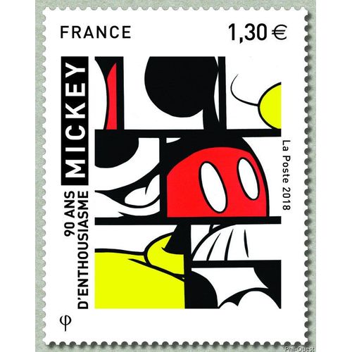 France 2018, Très Beau Timbre Neuf** Luxe Yvert 5259, Mickey, 90 Ans D'enthousiasme !
