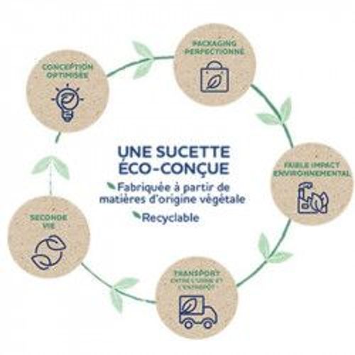 Dodie Sucette Eco-Conçue Vert +6m Lot De 2