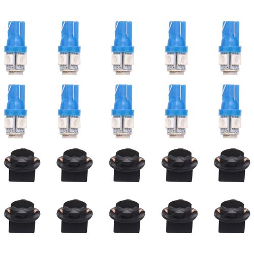 T10 194 168 Ampoule Led Pc194 Pc195 Pc160 Pc168 Tableau De Bord Jauge Cluster Bleu Glace 10 Pièces Séries