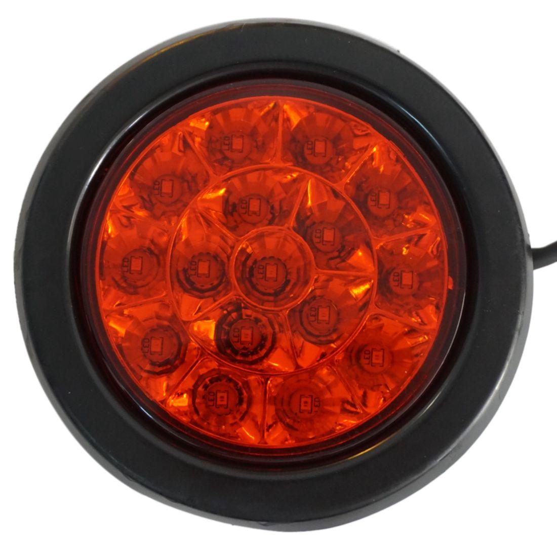 2 Pices 12v-24v 16led Voiture Rond Rouge Feux Arrire Antib... - 5