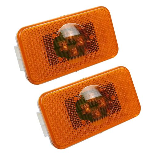 2 Pièces Séries 24 V Voiture Camion Led Feu De Position Latéral 4leds Indicateur Lampes D'avertissement Pour Trucks Fm /