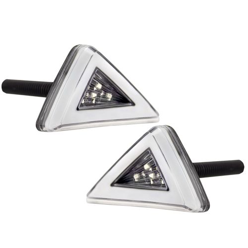 2 Pièces Clignotant De Moto À Trois Coins Encastré Led Clignotants 12v Universel Latéral