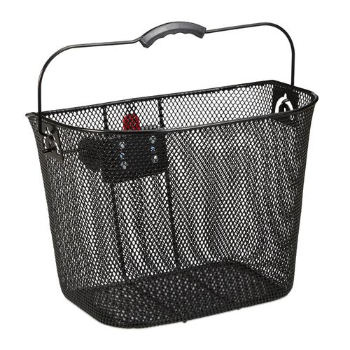 Relaxdays Panier De Vélo Avant Métal Panier De Guidon Mailles Serrées Amovible Guidon Vélo