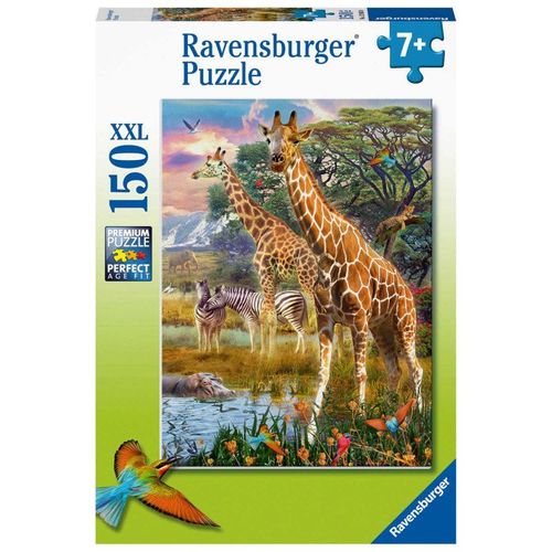 Ravensburger- Kleurrijke 12943 Puzzle Pour Enfants Partir De 7 Ans Motif Savane Multicolore 150 Pi Ces Argent Silver