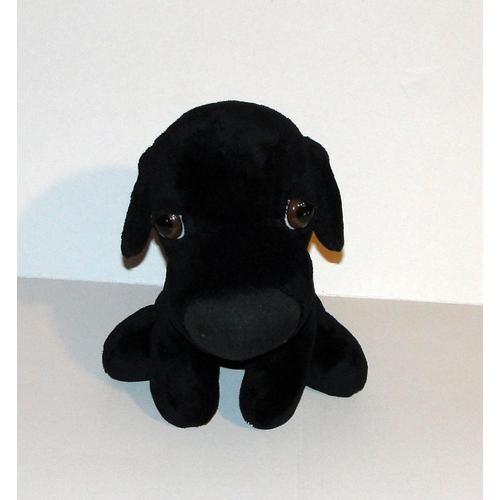 Chien Grosse Tête Noir Doudou Peluche The Dog Artist Collection Ajena Nounours 24cm