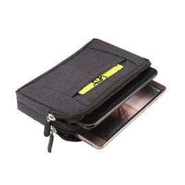 Étui Housse Ceinture Multi-Usages Avec 2 Compartiments À Glissière Pour Iphone 6 [4,7""] - Noir (16,5x 9cm) - Dfvmobile