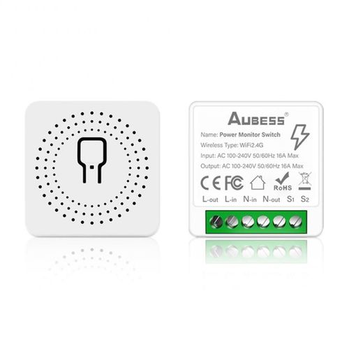 16a Moniteur De Puissance Smart Switch Tuya Wifi Sans Fil Prise En Charge Du Commutateur De Rgulation 2 Voies Interrupteur Module Compatible Avec Alexa Google Yandex
