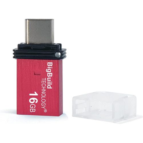 16GB Red Dual Drive Type C OTG USB Memory Stick Compatible avec Samsung Galaxy S20, S20 Ultra, S20+, S21 5G, S21+ 5G Mobile