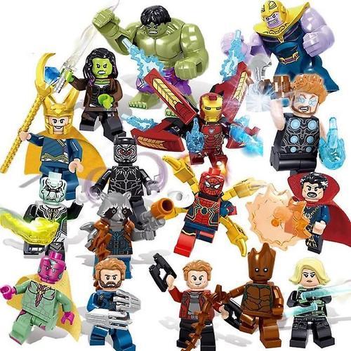 16pcs Super Heroes Fit Lego Avengers Infinity War Mini Figurines