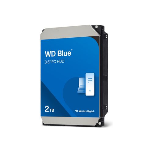 WD Blue WD20EZAZ - Disque dur - 2 To - interne - 3.5" - SATA 6Gb/s - 5400 tours/min - mémoire tampon : 256 Mo
