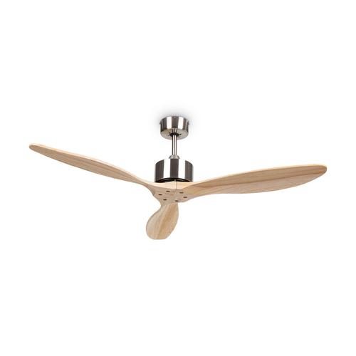 Klarstein Santa Elena Ventilateur De Plafond 52"" - Débit D'air - 9.060m³/H - 3 Pales En Bois Véritable - 45 Db Max. - Télécommande