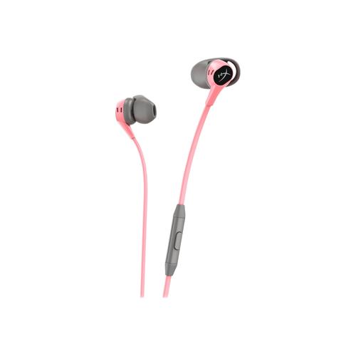 HyperX Cloud Earbuds - Écouteurs avec micro - intra-auriculaire - filaire - jack 3,5mm - rose