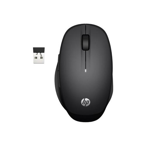 HP Dual Mode - Souris - ergonomique - sans fil - Bluetooth, 2.4 GHz - récepteur sans fil USB - noir - pour HP 21, 22, 24, 27; Pavilion 24, 27, 32, TP01