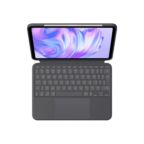 Logitech Combo Touch - Clavier et étui - avec trackpad - rétroéclairé - Apple Smart connector - QWERTY - R.-U. - graphite - pour Apple 11-inch iPad Pro (M4)