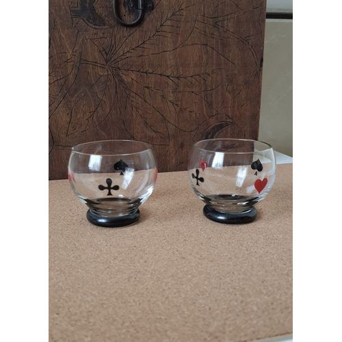Lot De 2 Verres Apéritif Vintage