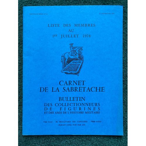 Carnet De La Sabretache - Nouvelle Série N°43, 3e Trimestre 1978