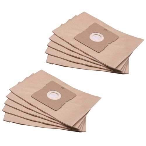 vhbw 10x sacs compatible avec Kärcher TSC 550, TSC 555, TSC550, TSC555 aspirateur - papier, marron