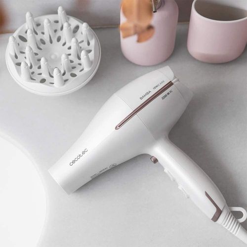 Sèche Cheveux Ionique Avec Diffuseur 2200w Gris Blanc
