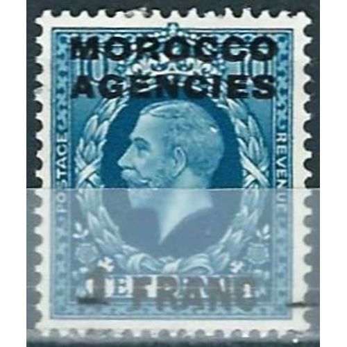 Grande Bretagne, Bureaux Commerciaux Au Maroc 1937, Beau Timbre Yvert 29, Portrait Du Roi George 5, Surchargé 'morocco Agencies 1 Franc", Neuf*