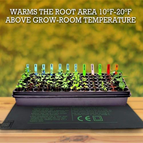 220v Seedling Heat Mat, Tapis Chauffant pour semis, 18W chauffant  hydroponique Coussin chauffant pour serre - 24 * 52cm