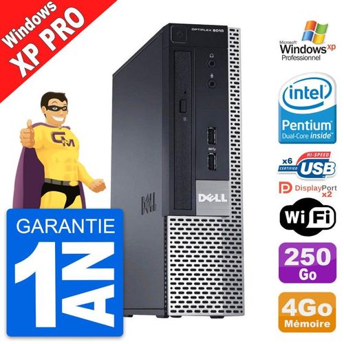 Mini PC Dell OptiPlex 9010 USFF Intel G620 RAM 4Go Disque Dur 250Go Windows XP