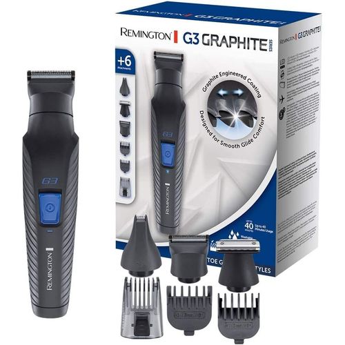 Tondeuse Multifonctions Sans Fil Pour Cheveux Barbe Visage Avec Lames Auto-Affutées Bleu Noir