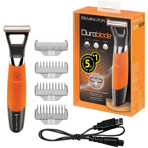 Tondeuse Barbe Étanche Sans Fil Avec 4 Sabots Orange Noir