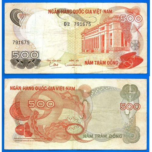 Vietnam Sud 500 Dong 1970 Asie Billet