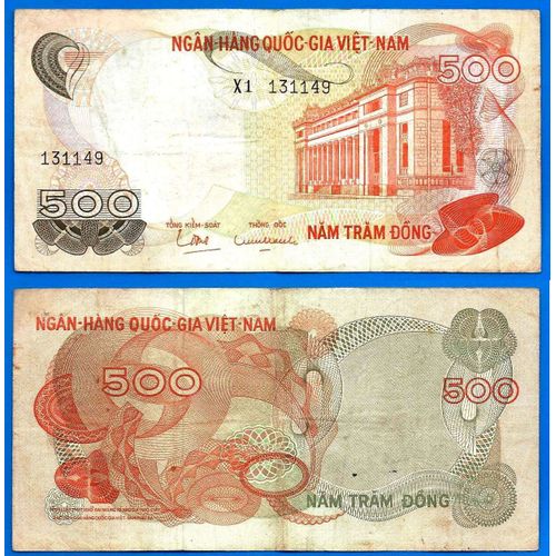 Vietnam Sud 500 Dong 1970 Asie Billet