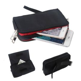 Étui Housse Ceinture Multi-Usages Avec Fermeture À Glissière Et Dragonne Pour Samsung Galaxy Ace 4 Neo Duos - Noir (15.5 X 8.5 Cm) - Dfvmobile