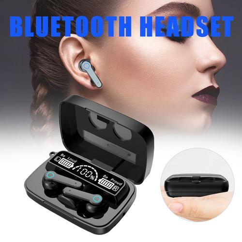 M9-19 Bluetooth 5.1 Headset Ecouteurs sans fil Mini écouteurs Ecouteurs stéréo