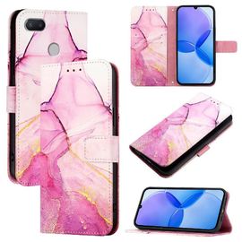 Étui Pour Xiaomi Redmi 6a Cuir Pu Bicelle Motif De Marbre Portefeuille - Rose Rouge