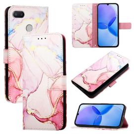 Étui Pour Xiaomi Redmi 6a Cuir Pu Bicelle Motif De Marbre Portefeuille - Couleur Rose