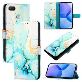 Étui Pour Xiaomi Redmi 6a Cuir Pu Bicelle Motif De Marbre Portefeuille - Vert