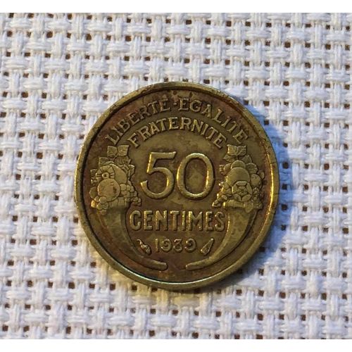 50 Centimes De Franc Français De 1939