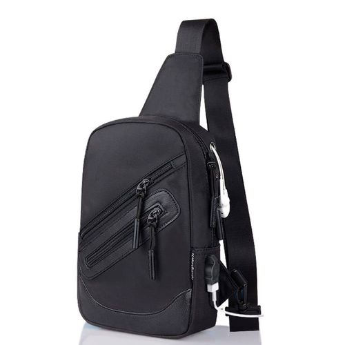 Sac à Dos Sac à Bandoulière Nylon compatible avec Ebook, Tablet et pour Leagoo P1 - Noir - DFVmobile