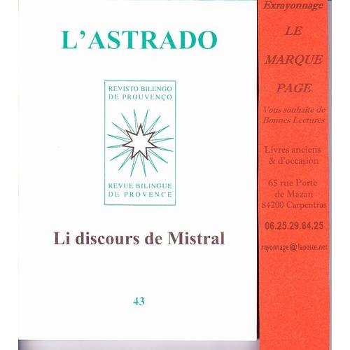 Revue L'astrado No 43 - Li Discours De Mistral