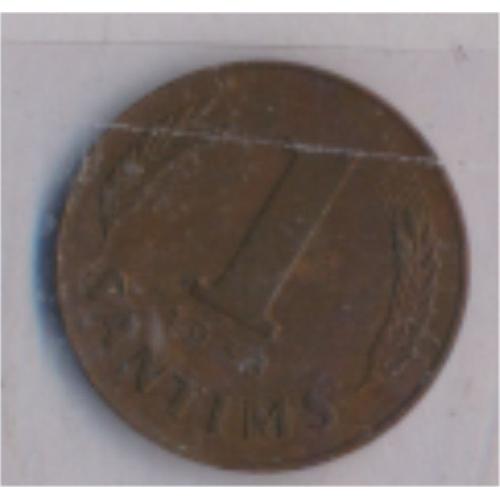 Lettonie Km-No. : 10 1938 Très Déjà Bronze 1938 1 Santims Crest (9157960